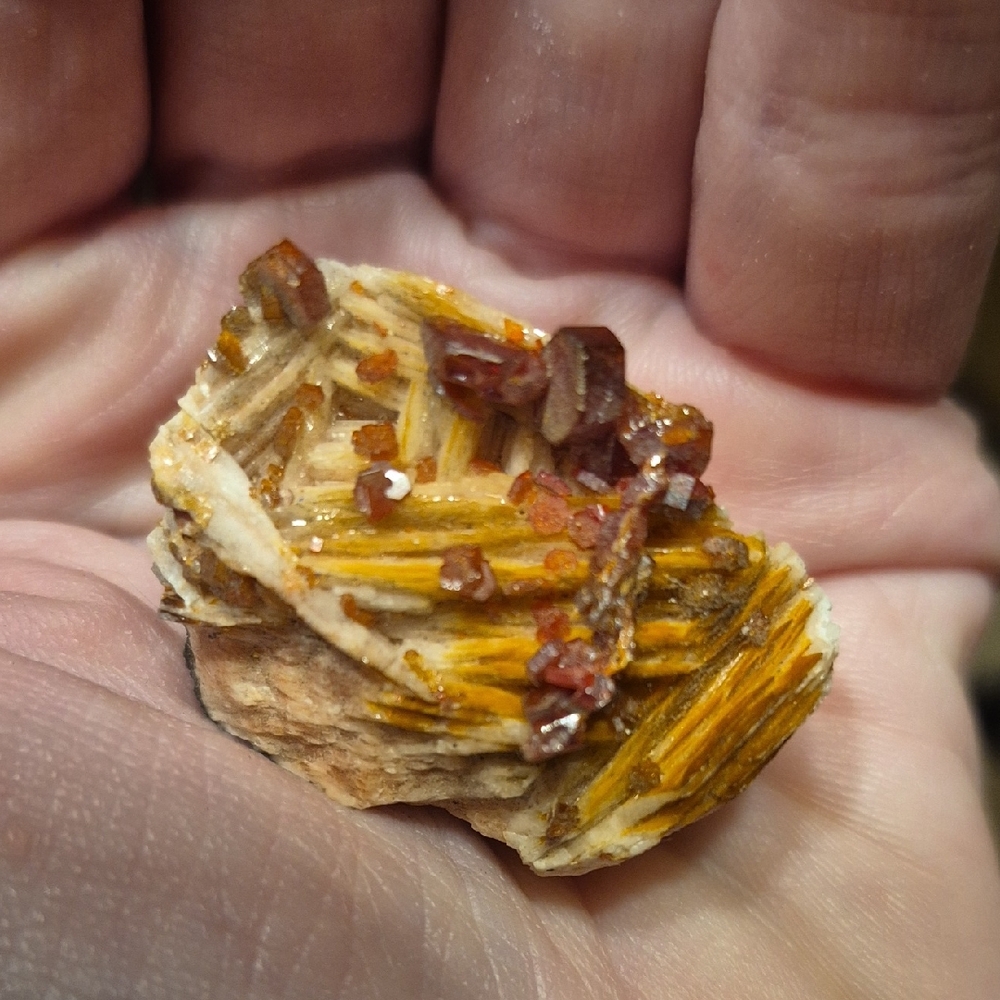 Orange and Brown Crystal Cluster Vanadinite